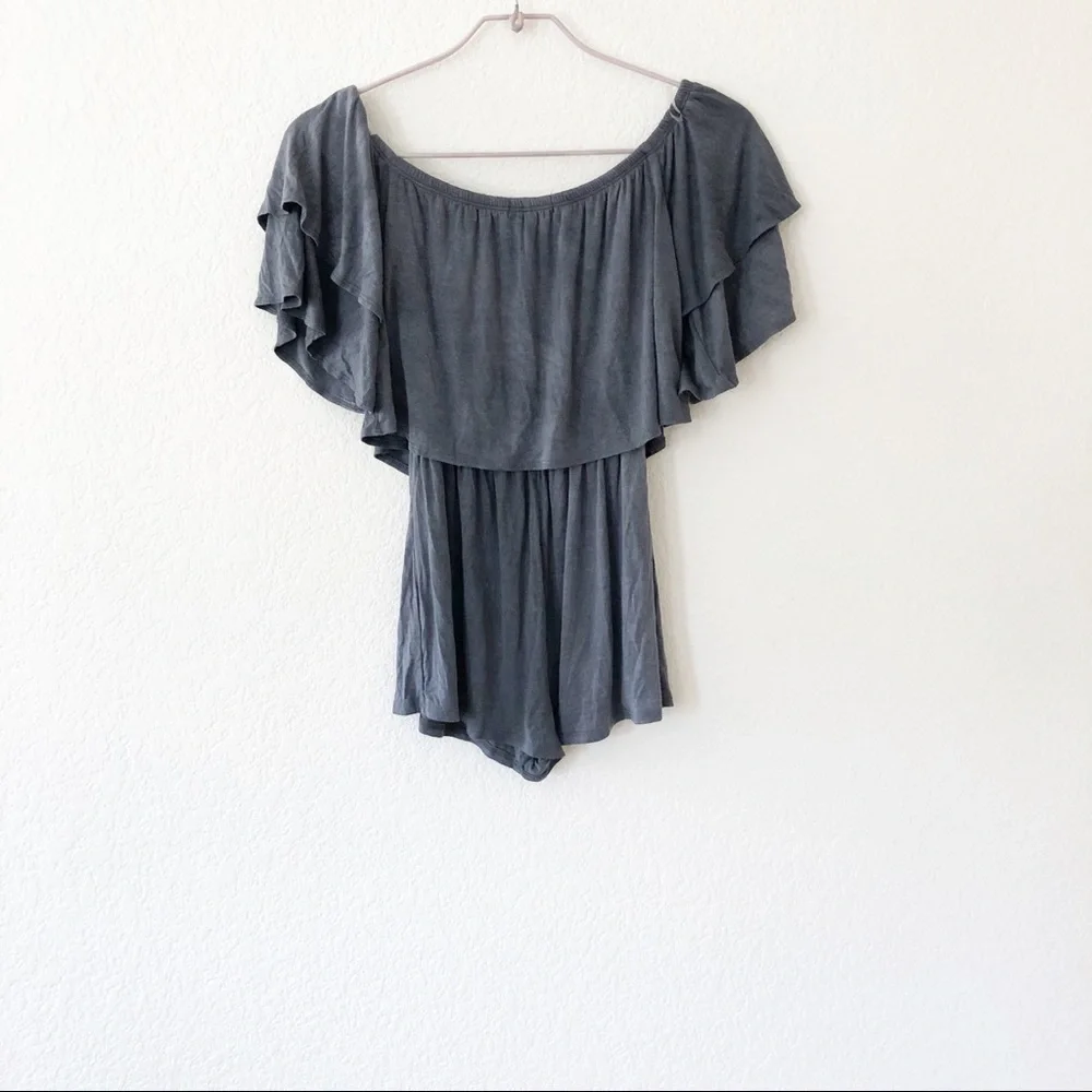 Soprano Off the Shoulder Jersey Romper - Picture 2 of 5